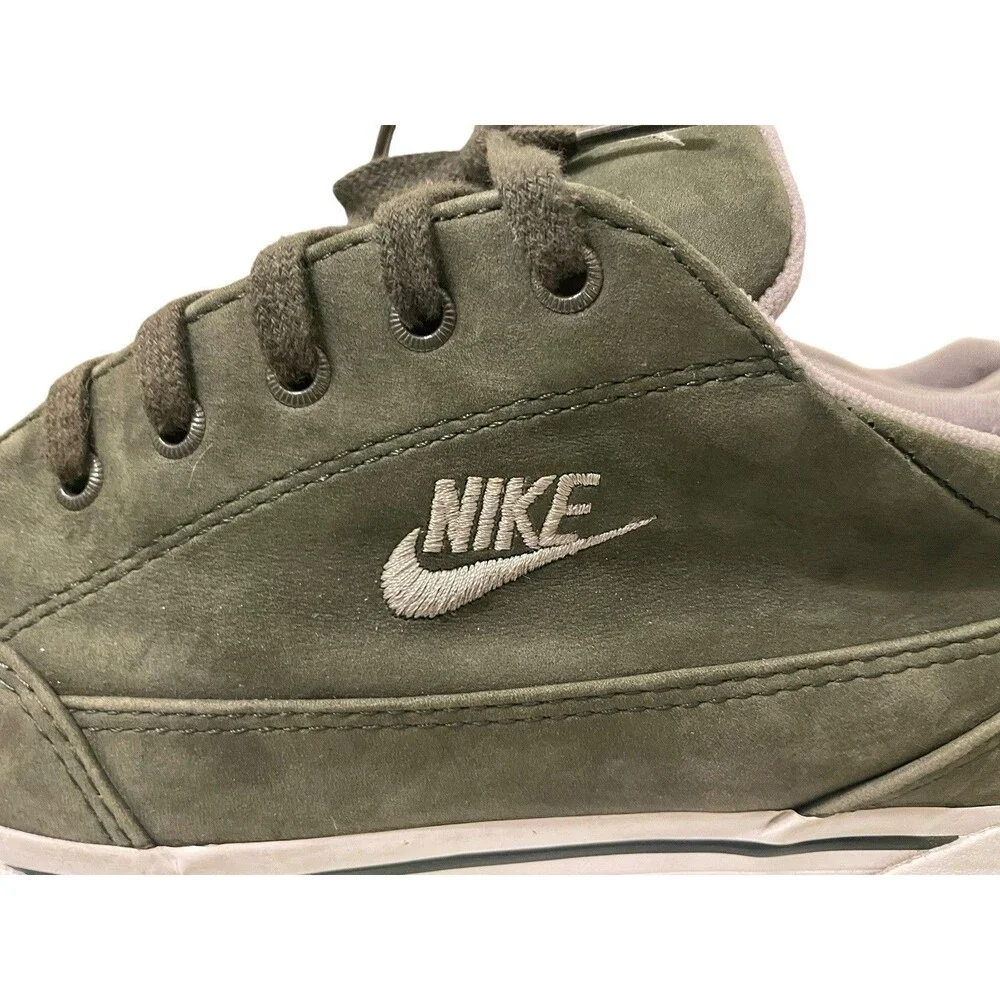 RARE Vintage Nike 1997 GTS Canvas Green Tennis Skate Shoes Sneakers Size 12 USA